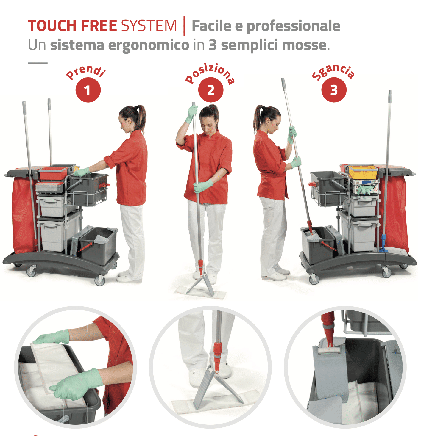 Touch Free System pulizia pavimenti senza contatto