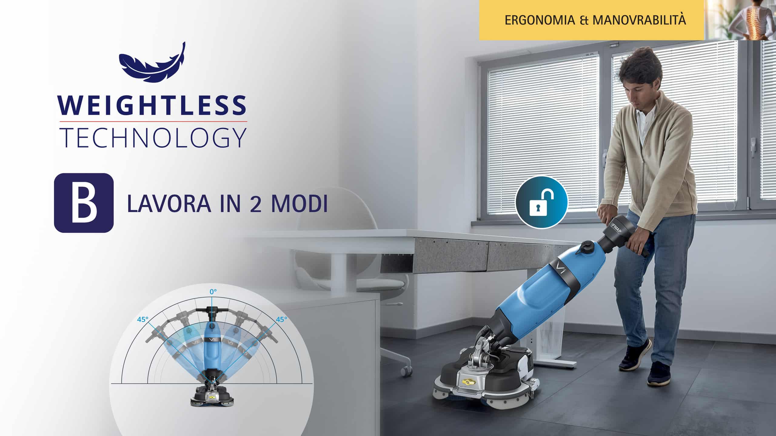 Fimap V1 micro lavasciuga compatta professionale